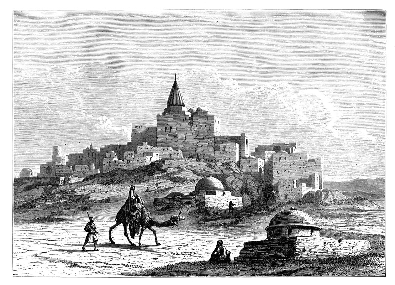 Hrobka Jonáše, poblíž mešity, na umělém pahorku Nabbi Yunis, Ninive, Asýrie, c1890 od Unbekannt
