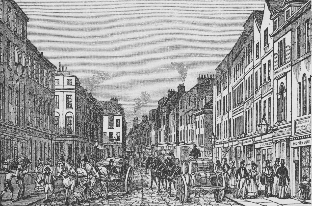 Tooley Street v první polovině devatenáctého století, c1840, 1912 od Unbekannt