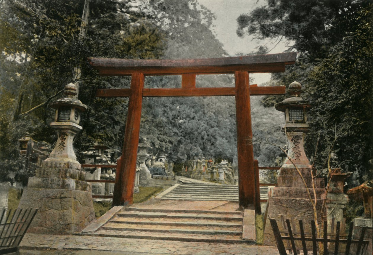 Tori DUn Temple Shinto, Tori at a Shinto Temple, 1900. od Unbekannt