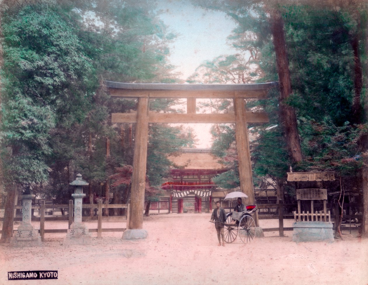 Torii, shrine gate, Nishigamo, Kyoto, Japan od Unbekannt