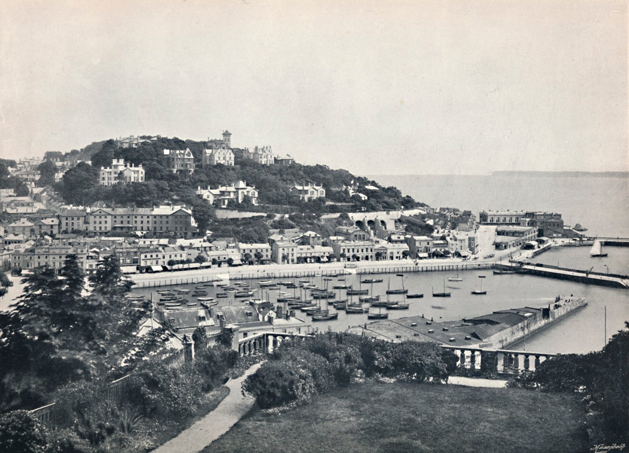 Torquay - Celkový pohled z Waldron Hill, 1895 od Unbekannt