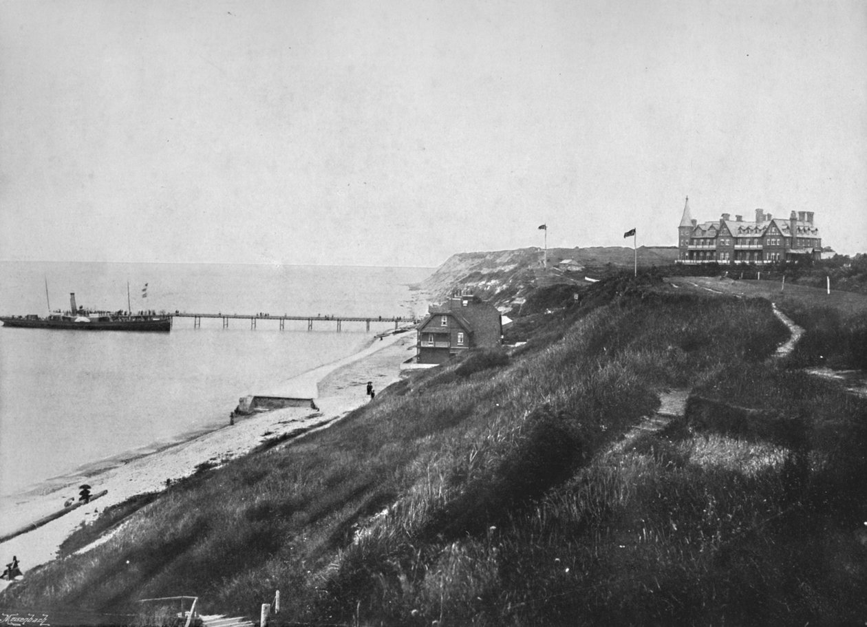 Totland Bay - Výletní parník na molu, 1895 od Unbekannt