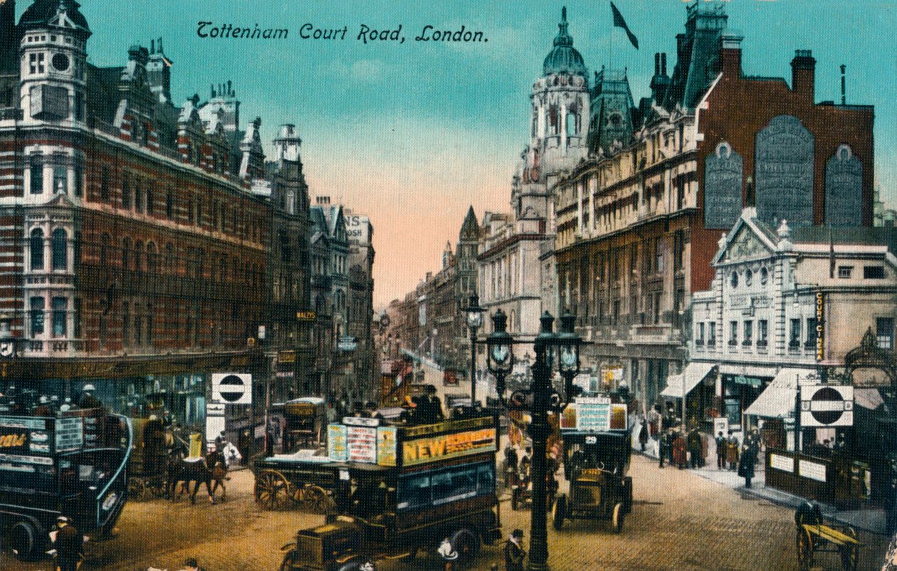Tottenham Court Road, Londýn, 1915, c1900-1930 od Unbekannt