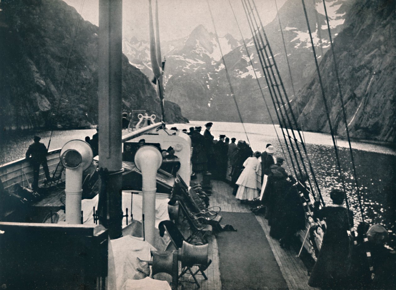 Turistický parník ve fjordu Trold, 1914. od Unbekannt