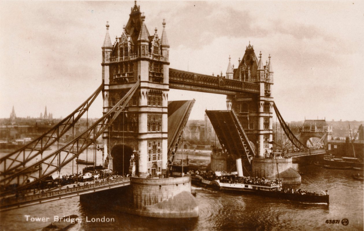 Tower Bridge, Londýn, c1910 od Unbekannt