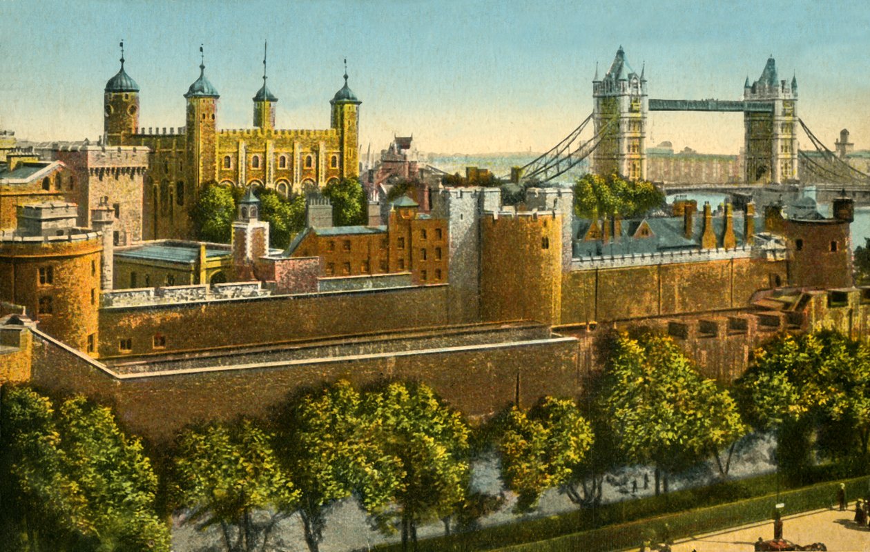 Tower Bridge a Tower of London, c1910. od Unbekannt