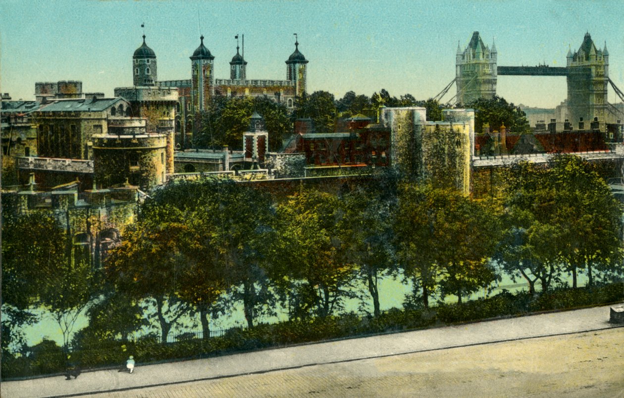 Tower Bridge a Tower of London, c1910. od Unbekannt