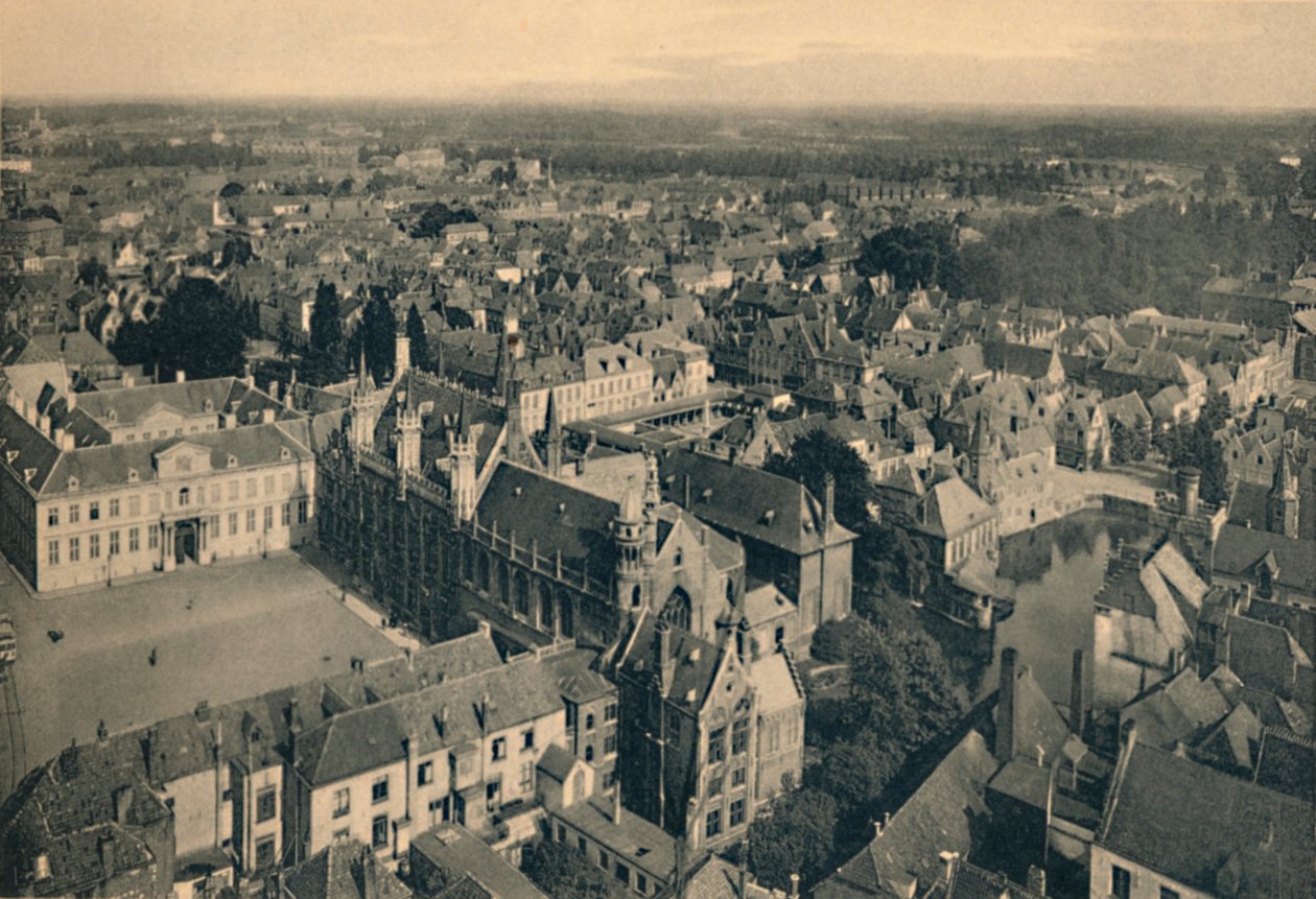 Radnice a celkový pohled, c1910 od Unbekannt
