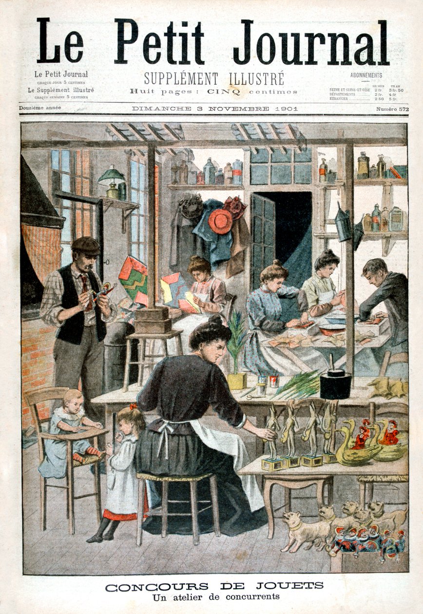 Soutěž ve výrobě hraček: dílna soutěžících, 1901 od Unbekannt