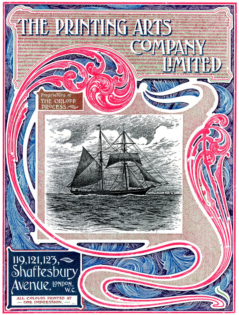 Obchodní reklama společnosti The Printing Arts Company Limited, Londýn, 1902-1903 od Unbekannt