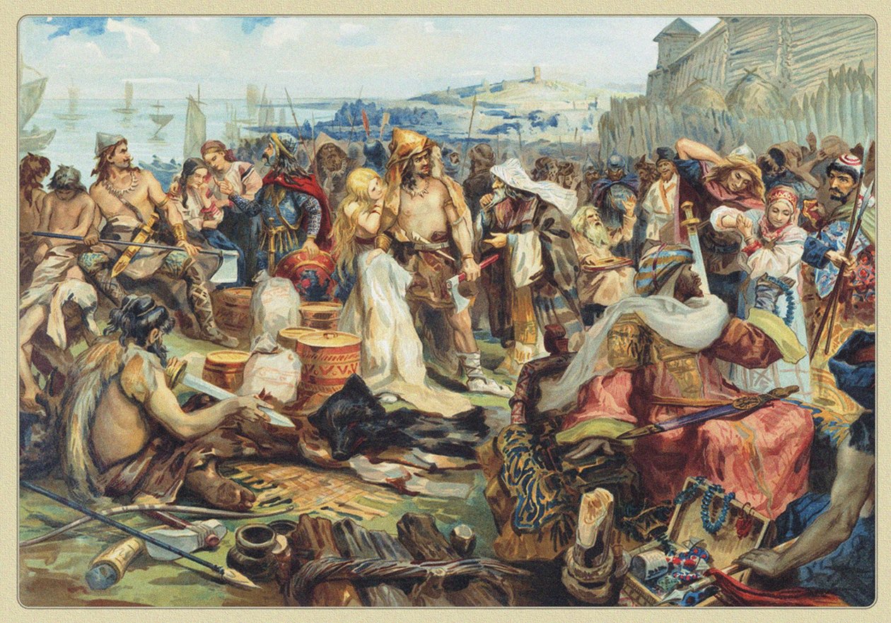 Obchod v raně východním slovanském státě, 19. století od Unbekannt