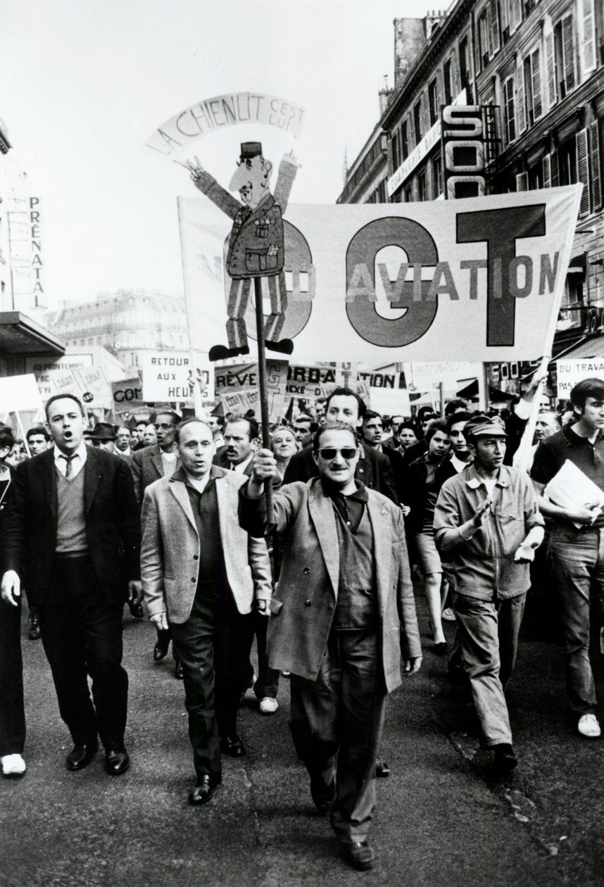 Odborový pochod, Paříž, 1968. od Unbekannt