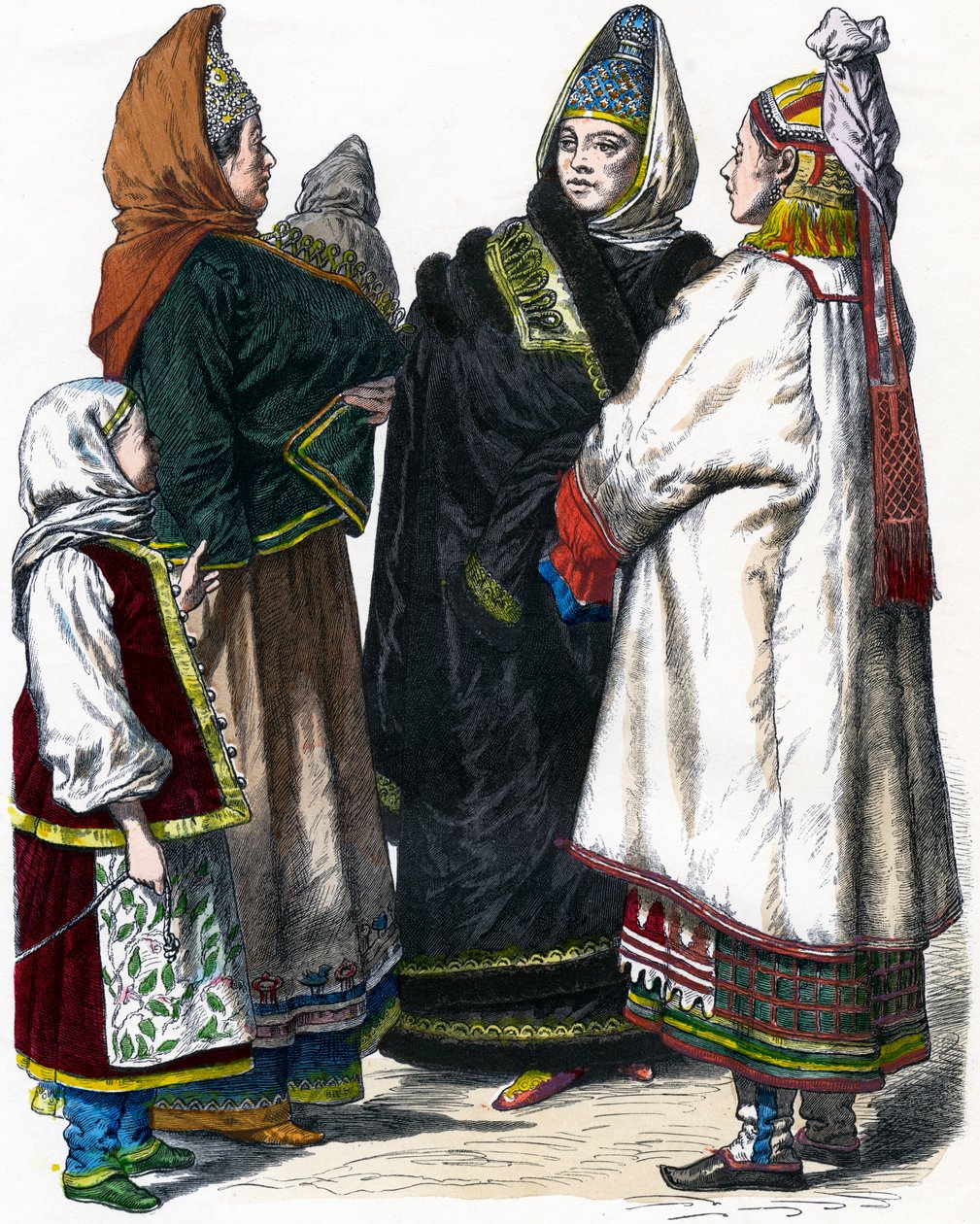 Tradiční ruský kostým, c1850 od Unbekannt