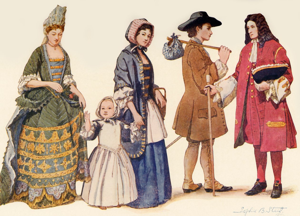 Tradiční oděv za vlády Jakuba II. - Vilém a Marie 1685-1700, 1903, 1937. od Unbekannt