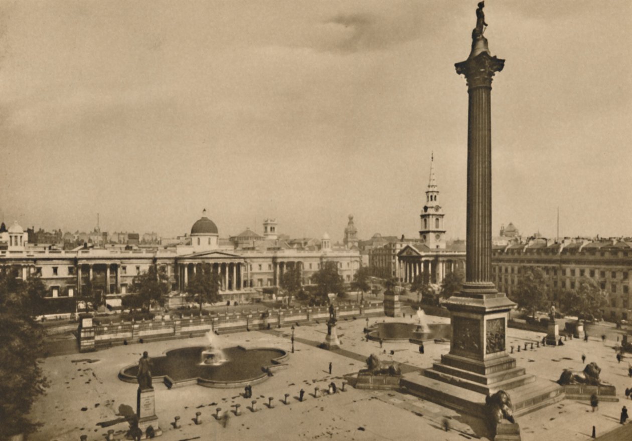 Trafalgarské náměstí. Kde byli kdysi králové sokoli drženi spolu s královskými koňmi, c1935. od Unbekannt