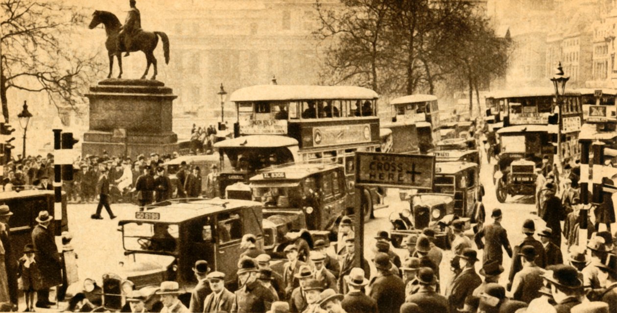 Provoz na Trafalgar Square, Londýn, 1933. od Unbekannt
