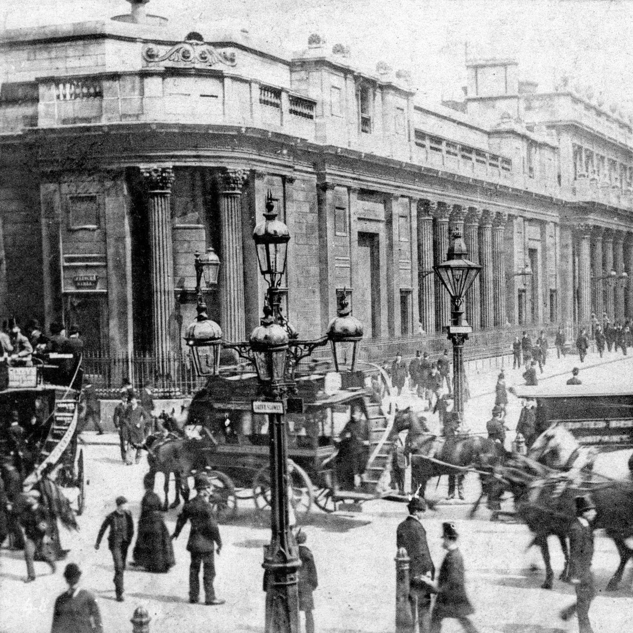 Provoz kolem Bank of England, Londýn, c konec 19. století od Unbekannt