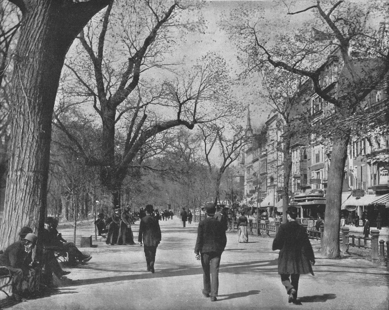 Tremont Street a The Common, Boston, USA, c1900. od Unbekannt