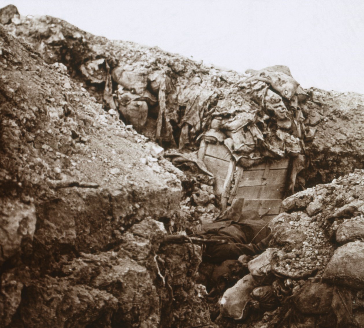 Příkopy, Champagne, severní Francie, c1914-c1918 od Unbekannt