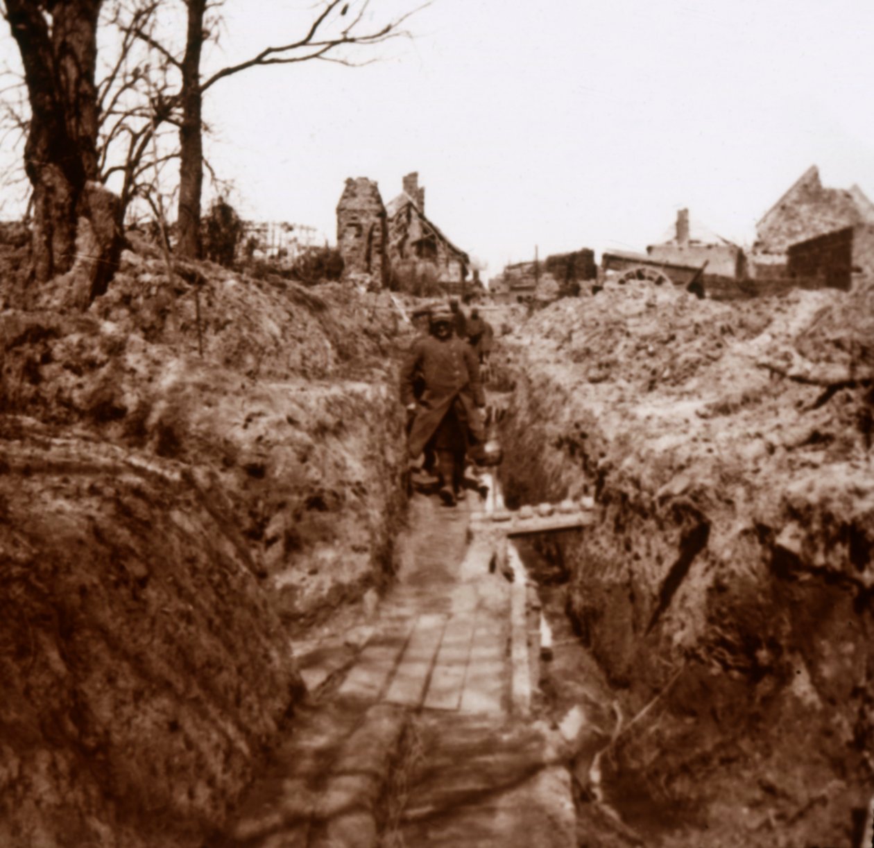 Příkopy, Somme, severní Francie, c1914-c1918 od Unbekannt