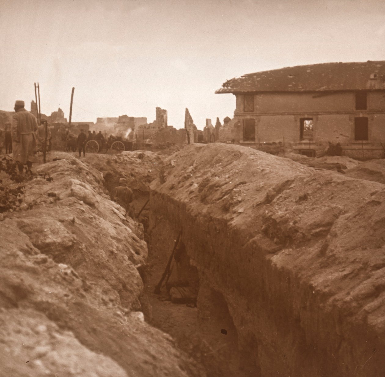 Příkopy, c1914-c1918 od Unbekannt