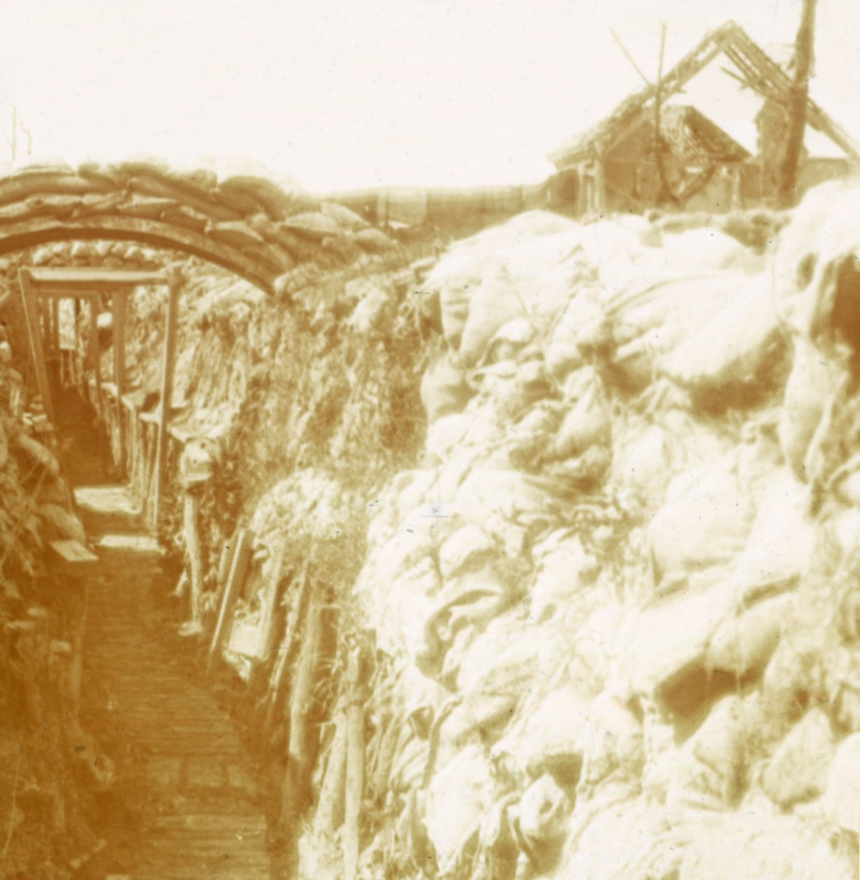 Zákopy, přední linie, Diksmuide, Belgie, c1914-c1918 od Unbekannt