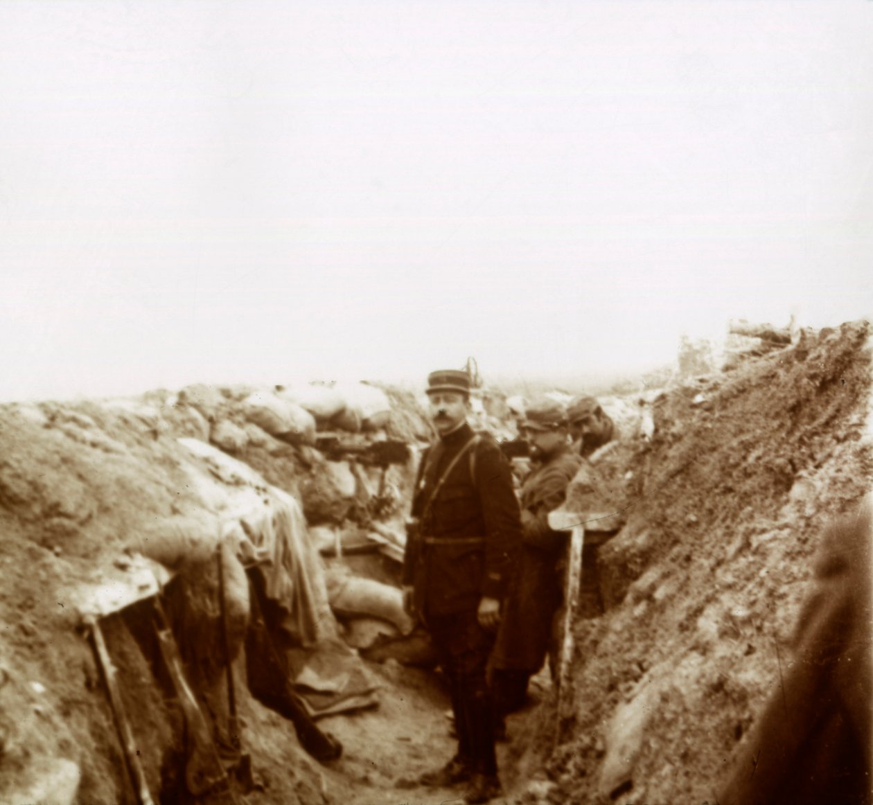 Příkopy v Champagne, severní Francie, c1914-c1918 od Unbekannt