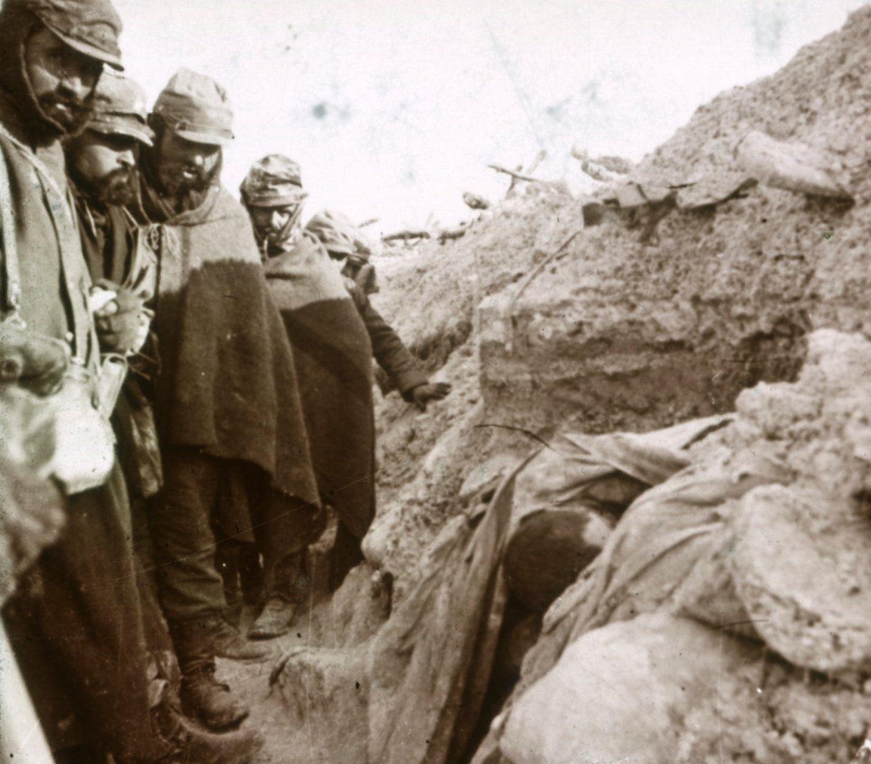 Zákopy v přední linii, Tahure, severní Francie, c1914-c1918 od Unbekannt