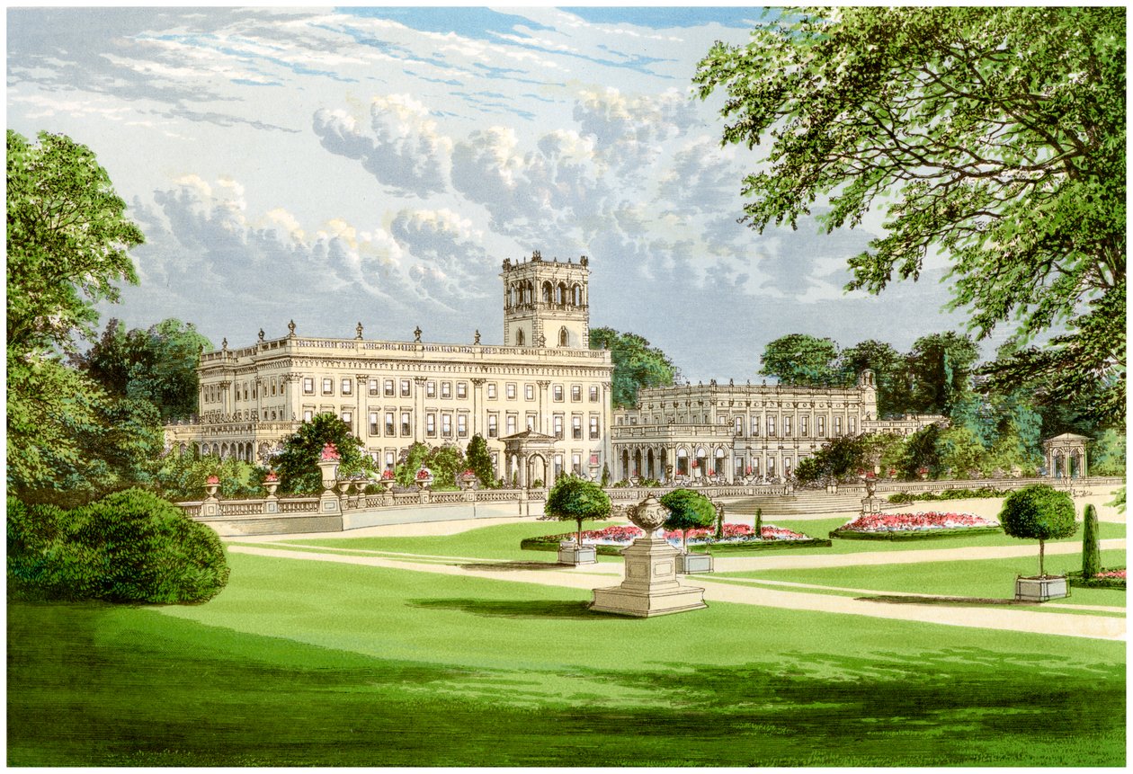 Trentham Hall, Staffordshire, domov vévody ze Sutherlandu, c1880 od Unbekannt