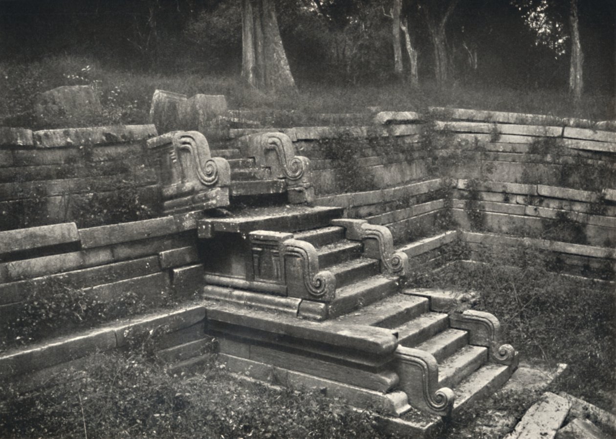 Schody ve zděném jezírku ke koupání, Anuradhapura, 1926 od Unbekannt