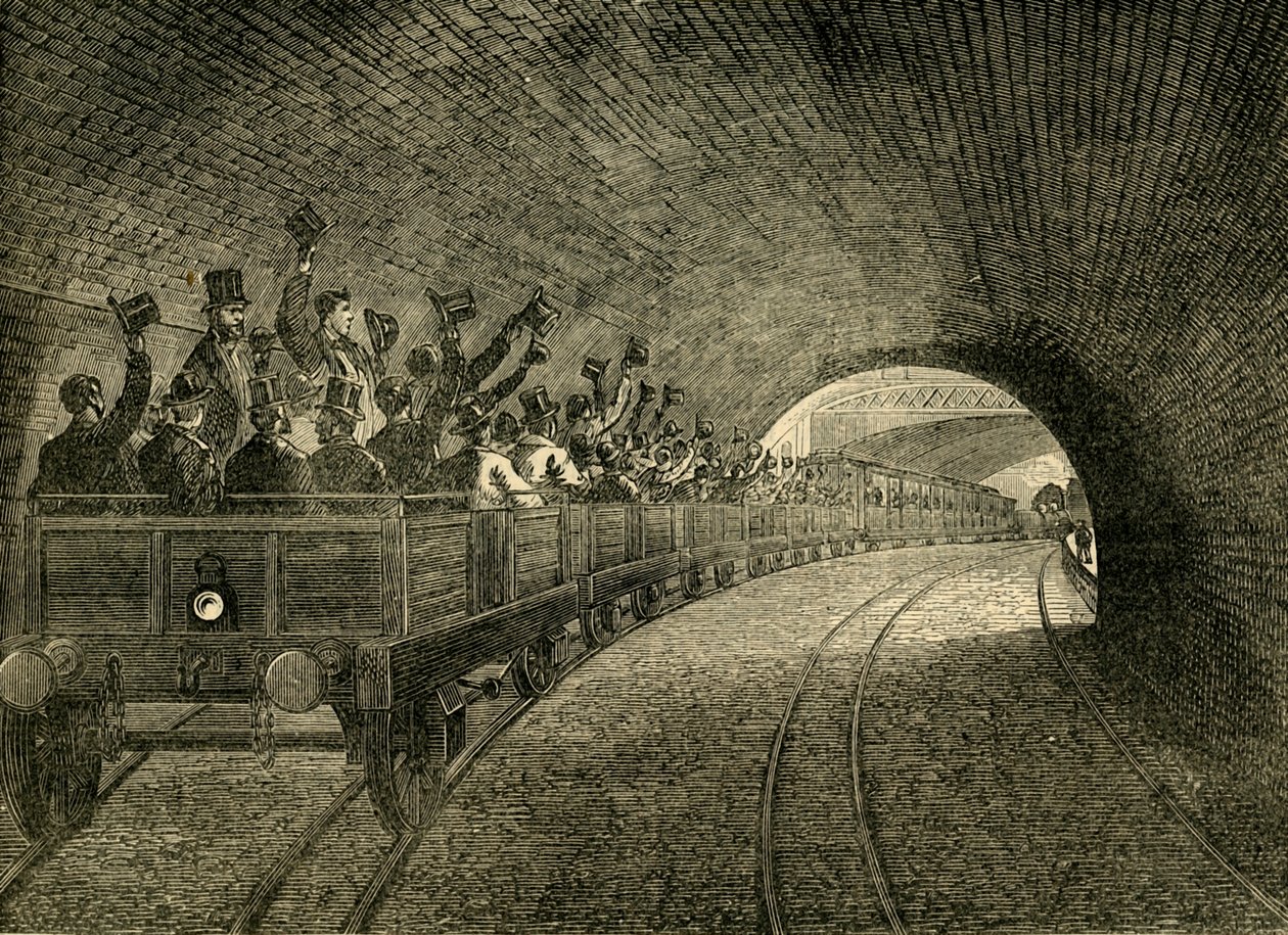 Zkušební cesta na podzemní železnici, 1863, c1876. od Unbekannt