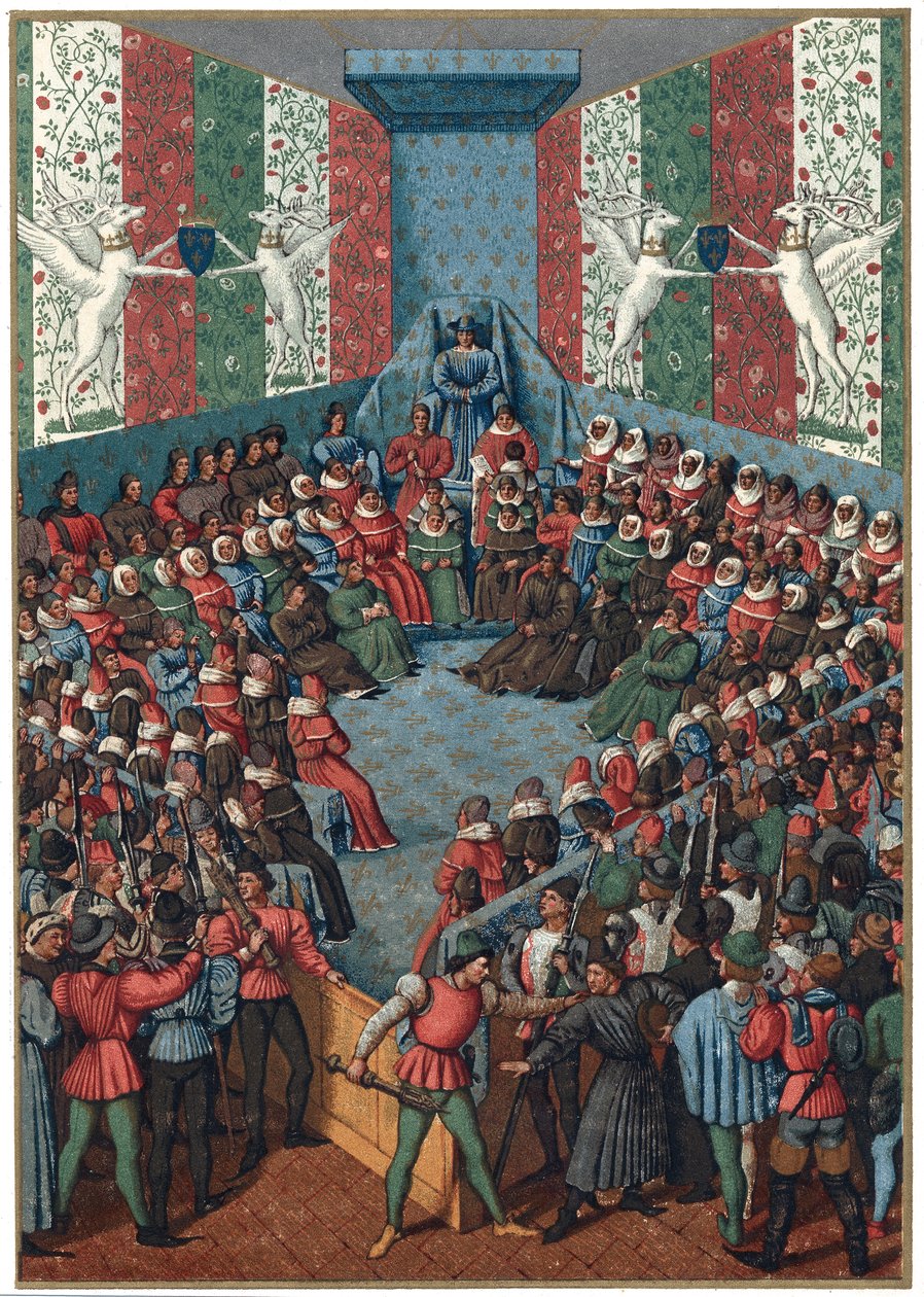 Proces s Jeanem II, vévodou z Alenconu, 1458 od Unbekannt