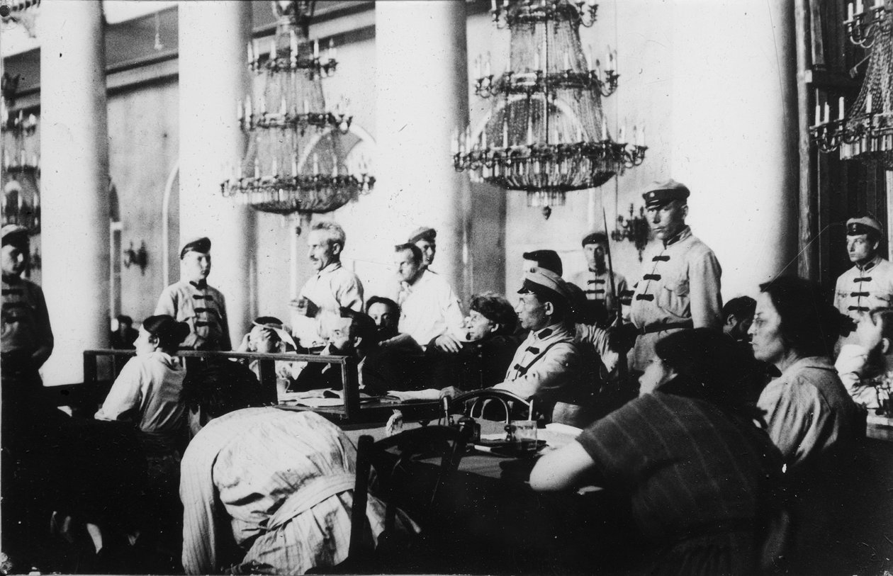 Proces s vůdci Socialistické revoluční strany, Moskva, Rusko, srpen 1922 od Unbekannt