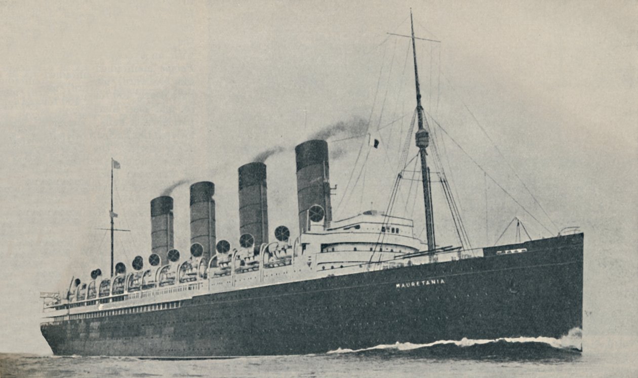 Triumfální po dvacet let. Mauretania, postavený v roce 1907, c1927, 1936 od Unbekannt