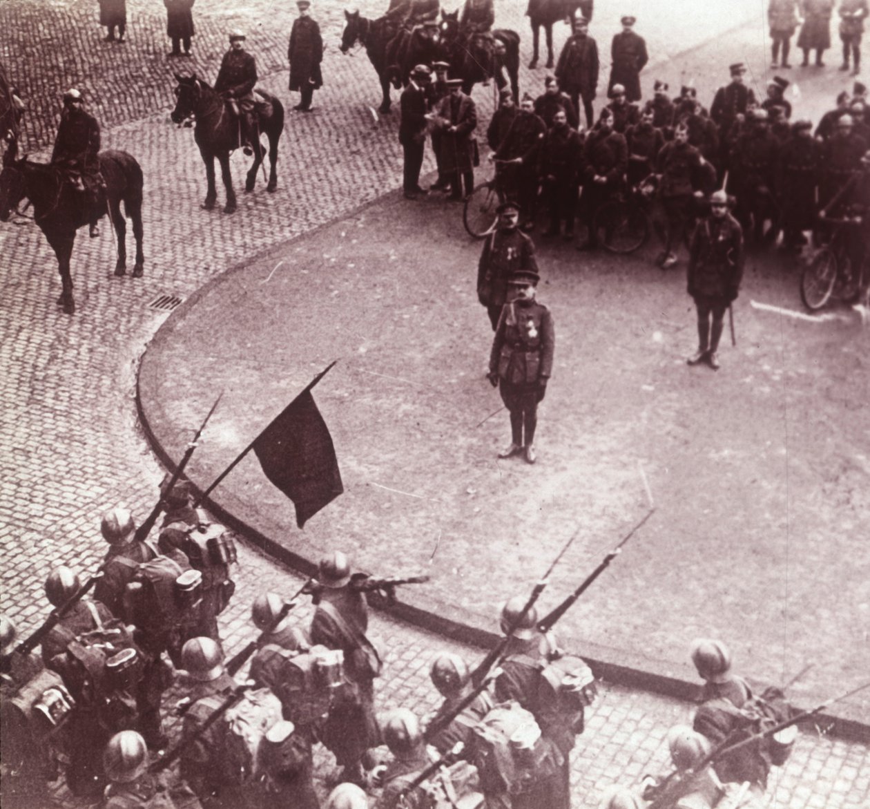 Vojska pochodující, Aachen, Německo, c1914-c1918 od Unbekannt