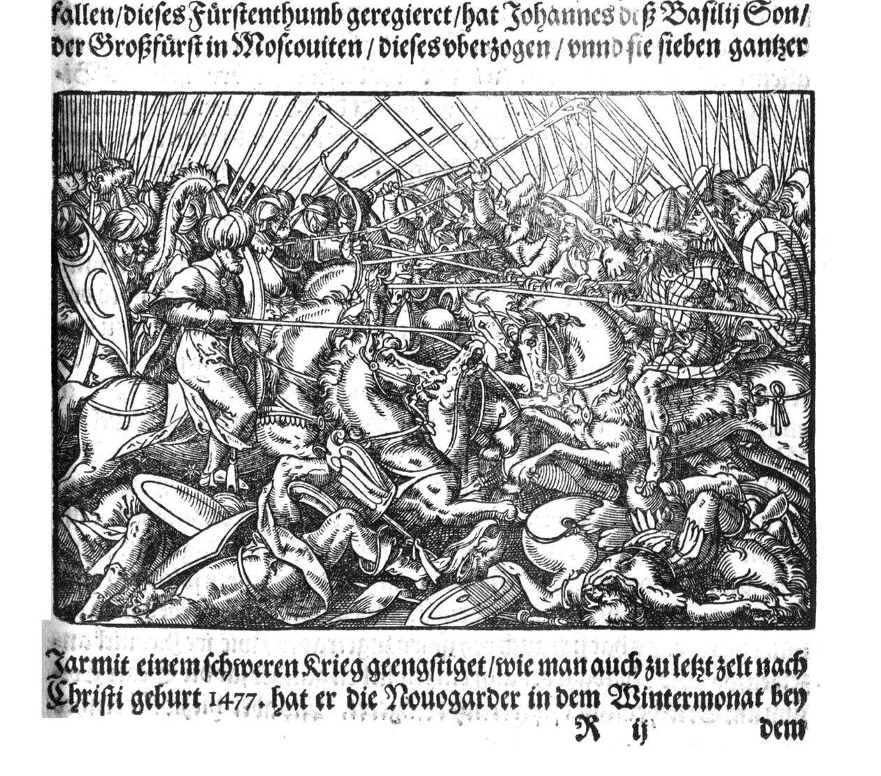 Car Ivan IV dobývá Kazaň z Die Moskouitische Chronica od S. Herbersteina, 1579 od Unbekannt