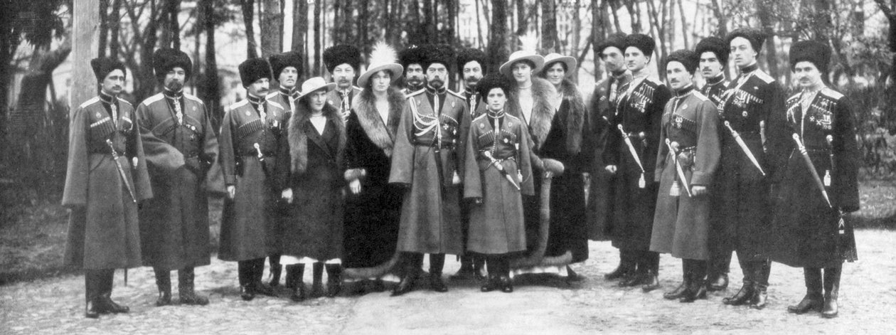 Car Nicholas II Ruska a jeho rodina před abdikací, 1917 od Unbekannt