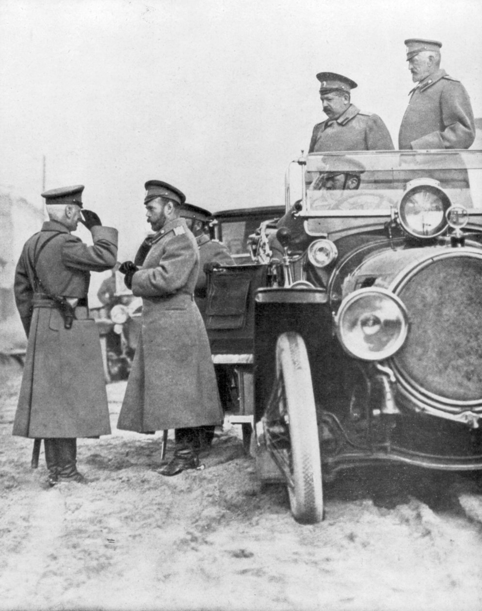 Car Nicholas II na návštěvě ruské fronty, květen 1915 od Unbekannt