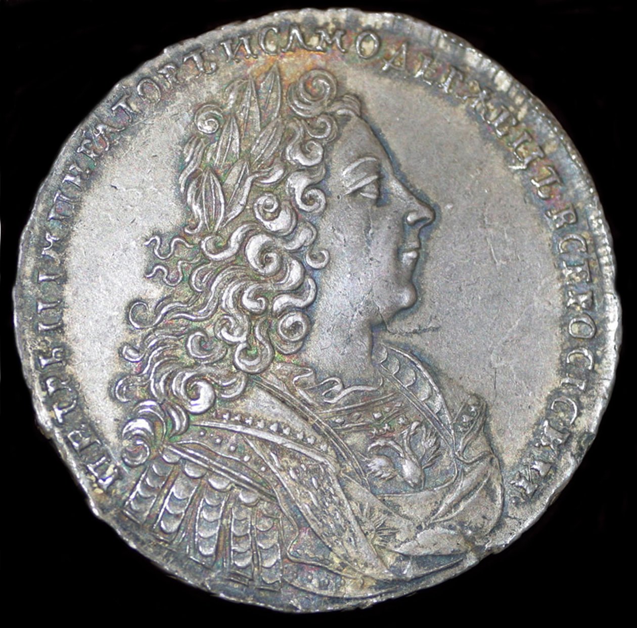 ruský car Petr II. Stříbrný rubl z roku 1728, 1728 od Unbekannt