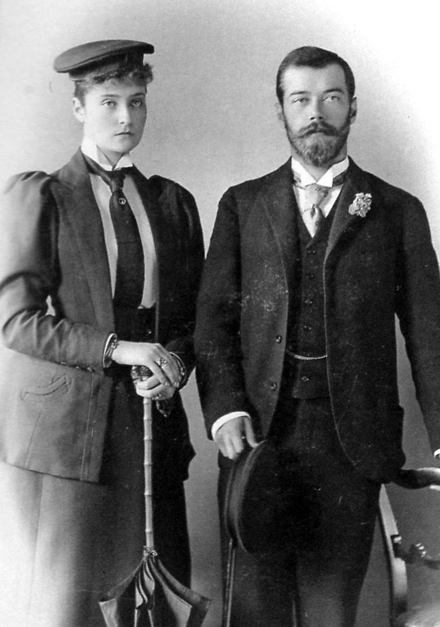 Carevič Nicholas Alexandrovič z Ruska a princezna Alix Hesenská, Londýn, 1894 od Unbekannt