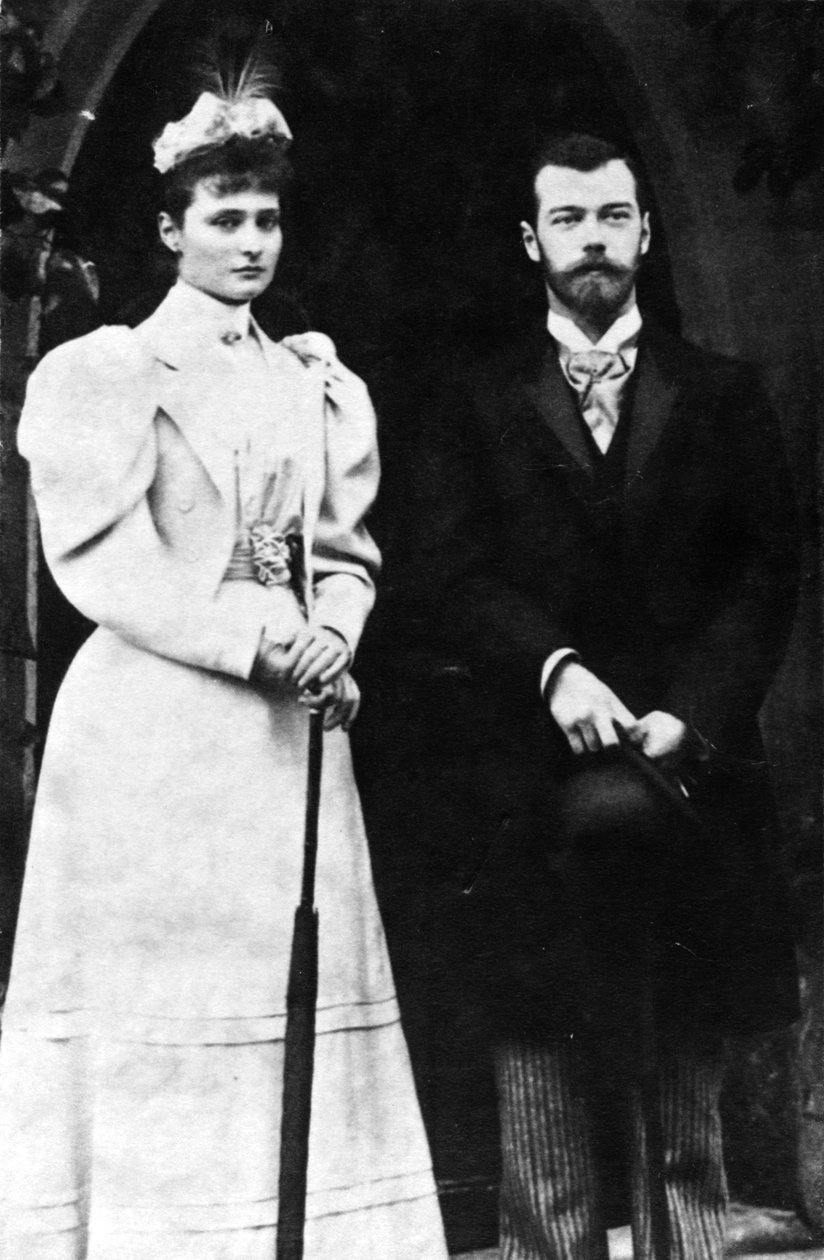 Carina Alexandra Feodorovna a car Nicholas II Ruska, c1900. od Unbekannt
