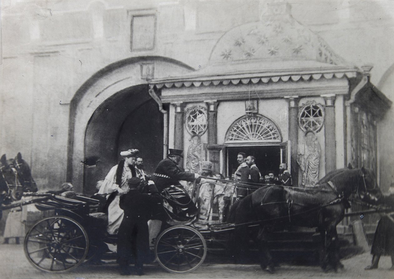 Carina Alexandra Fjodorovna na návštěvě Iberské kaple, Moskva, Rusko, 1900 od Unbekannt