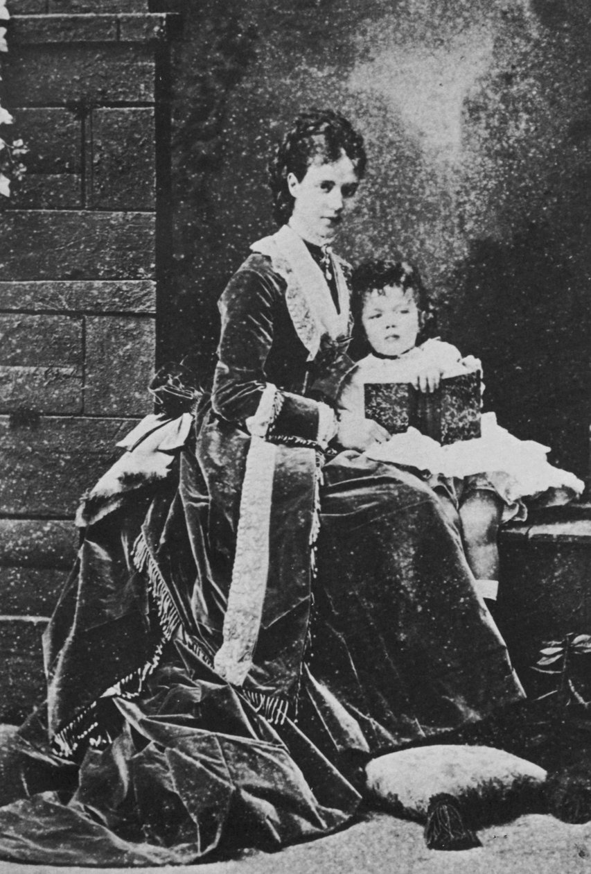 Carina Maria Feodorovna z Ruska s carevičem Nicholasem, c1873 od Unbekannt