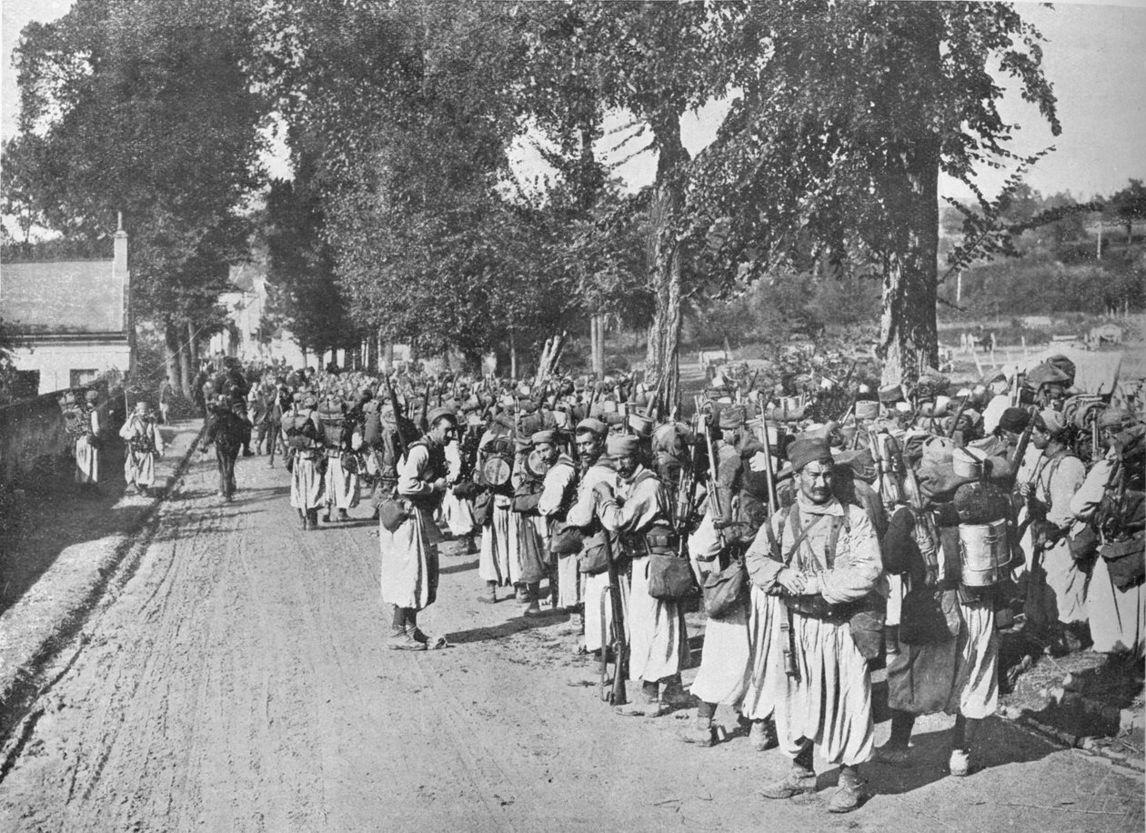 Turcos čekající na rozkaz k postupu, 1914 od Unbekannt