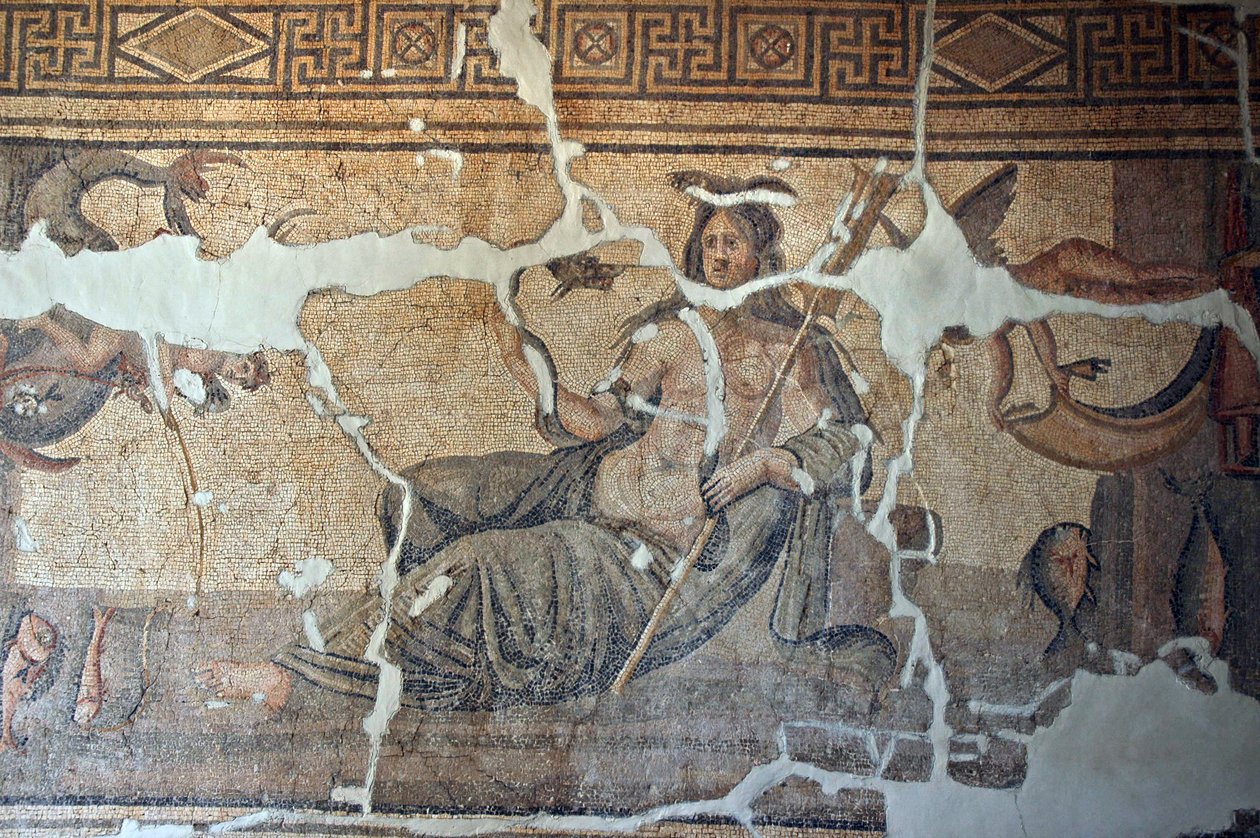 Turecko, Thetis mezi rybí mozaikou, z Iskenderum, Turecko od Unbekannt