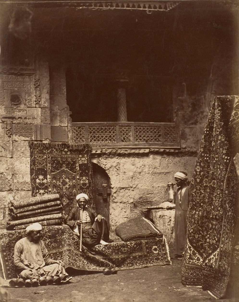 Turkish Carpet Bazaar, Káhira, ca. 1880. od Unbekannt