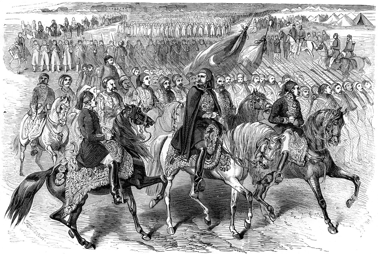 Turecké jednotky na pochodu, Kamiesh, Balaclava, Krym, 1854 1882-1884 od Unbekannt