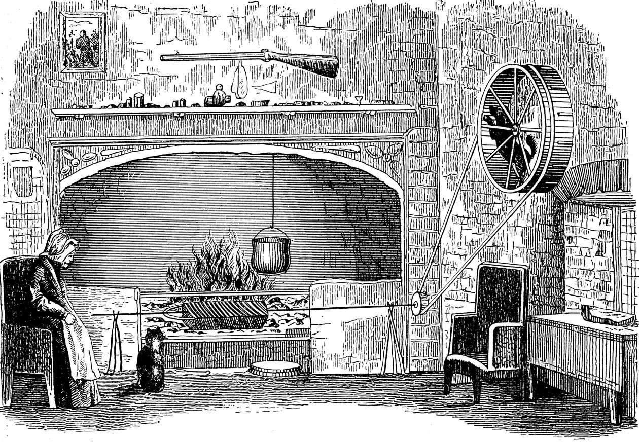 Otočný pes v práci, c1880 od Unbekannt