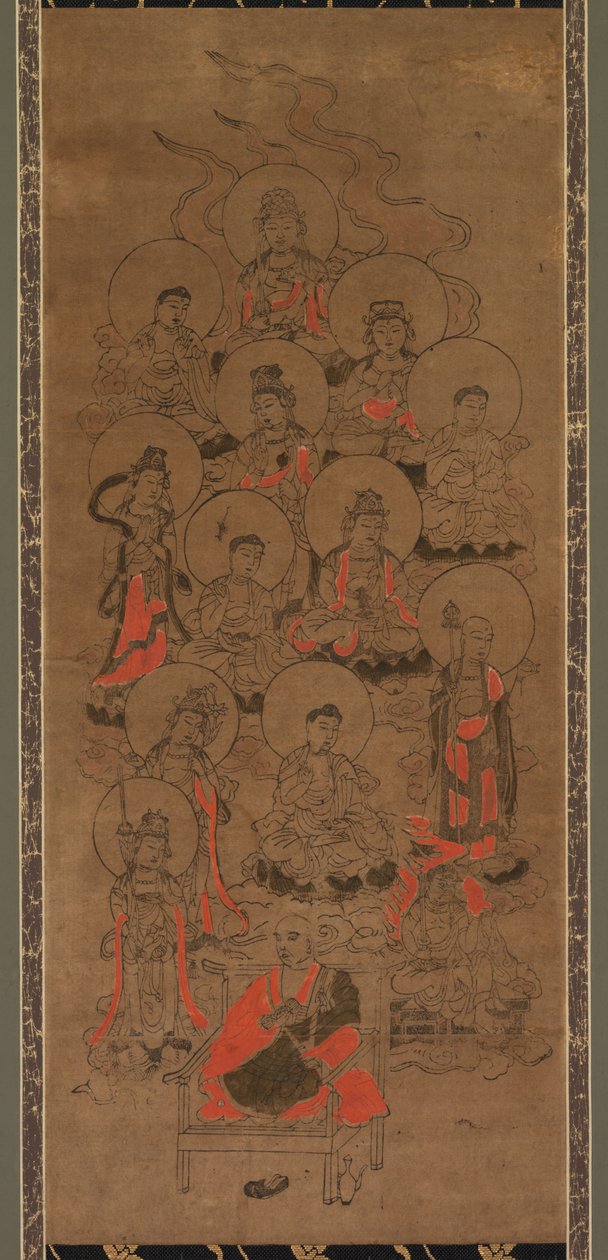Dvanáct Buddhů a Kobo Daishi Jusanbutsu, konec 17. století. od Unbekannt
