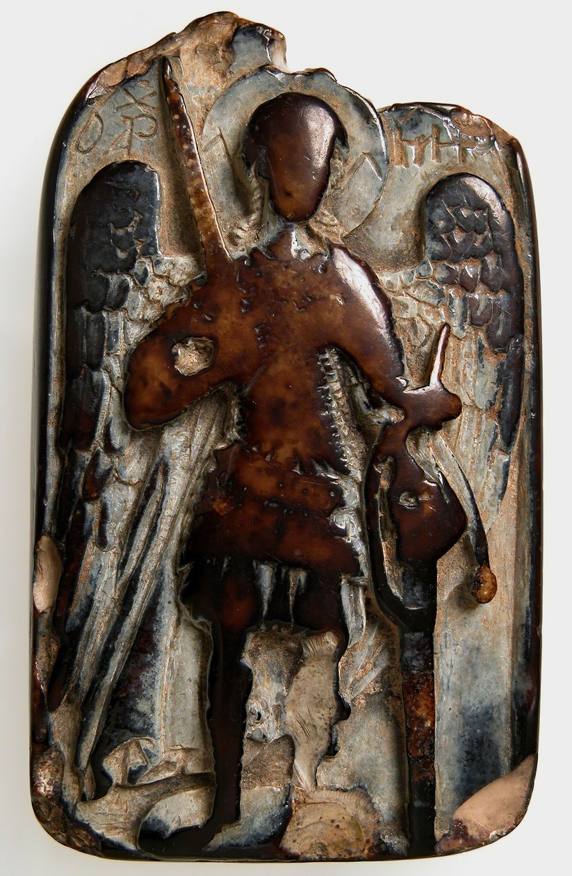 Dvoustranný přívěsek s archandělem Michaelem a Danielem v jámě lvové, byzantský, 1200 nebo později. od Unbekannt